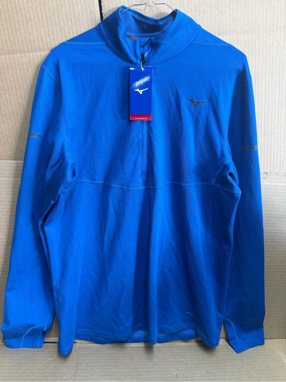 New Mizuno Men's Royal Blue Half-Zip Performance Pullover
